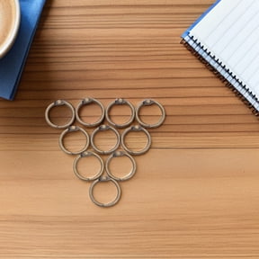 Mobutofu 50Pcs Metal Binder Rings with Hinged Buckle for Smooth Page Turning in Notebooks