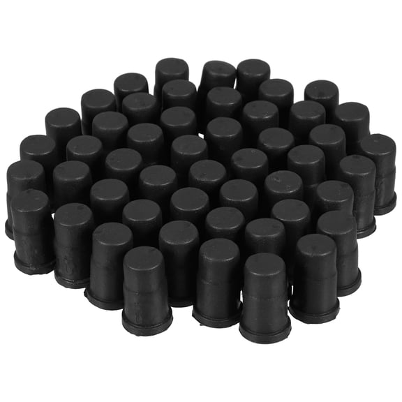 Mobutofu 50pcs Caster Wheel Socket Sleeve Nylon Black Replacement For Home Use And Office