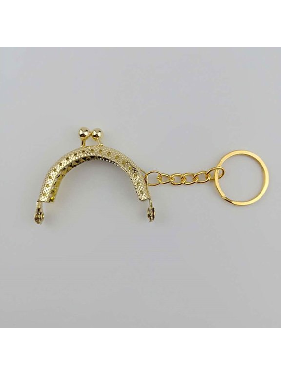 Elegant Metal Purse Frame for DIY Coin Bags with Lock and Ring 5Pcs