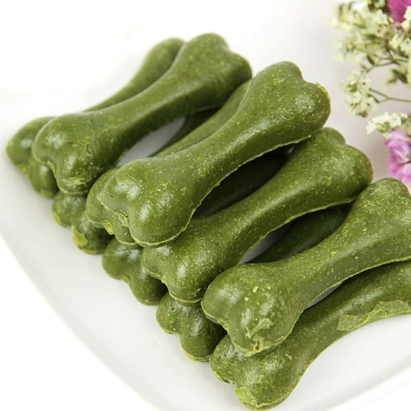 Mobutofu 5Pcs Dog Chewing Bones for Puppies with Teeth Cleaning Function Plastic Shape 3.73X0.98X0.98in