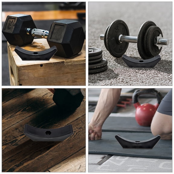 Mobutofu 5-Piece Dumbbell Holder Rack with Hollow Design, Space-Saving Black Storage Organizer for Home Gym