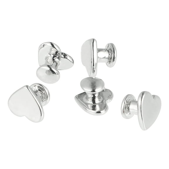 Mobutofu 5Pcs Heart Shaped Watch Band Charms Elegant Alloy Decorative Accessories for Women Men