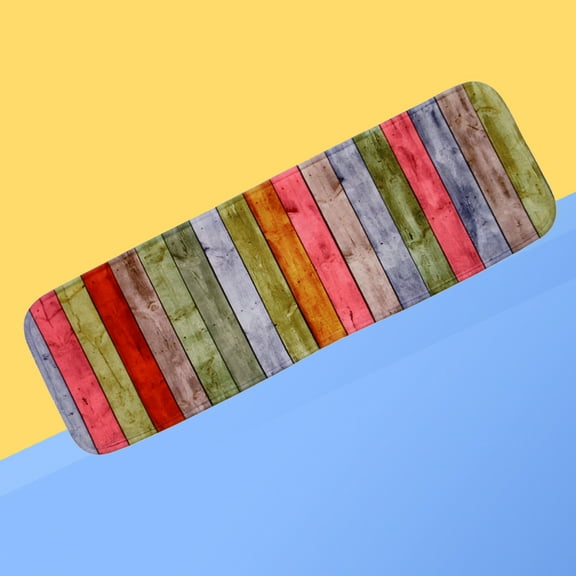 Mobutofu 5-Pack Outdoor Stair Treads, Multi-Color Rectangular Polyester Rubber Mats, Water Absorbent, 70x22x1 Inches