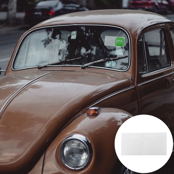 Mobutofu 5-Pack Reusable Clear Static Cling Film for Car Windshield, Perfect for Dash Cam and Permit Display