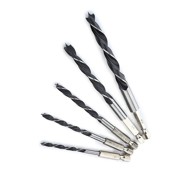 Mobutofu 5Pcs Silver Multifunctional Drill Bit Set for Metal Cutting 6mm