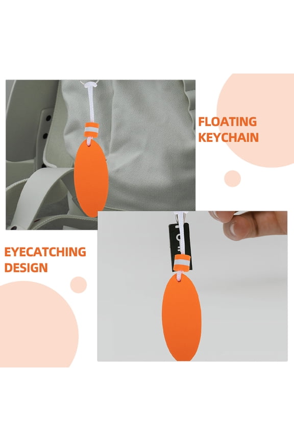 Set of 5 Orange Floating Keychains Stylish Charms for Boating, Outdoor Activities, and Water Sports Enthusiasts