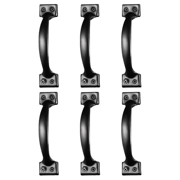 Mobutofu 6Pcs Black Metal Drawer Knob Pulling Function for Home Decoration