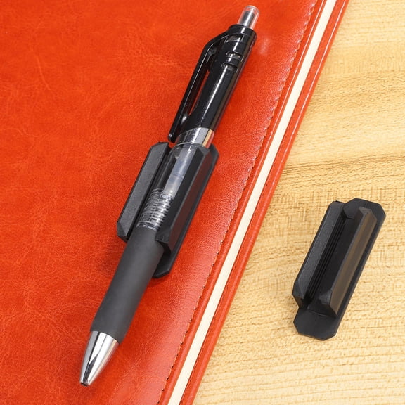 Mobutofu 6-Pack Black Silicone Pen Holder Clips with Strong Self-Adhesive for Desk, Office, Classroom Organization