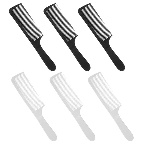Mobutofu 6Pcs Comb Set Contour Fitting Design Dual Color Black White for Salon Use