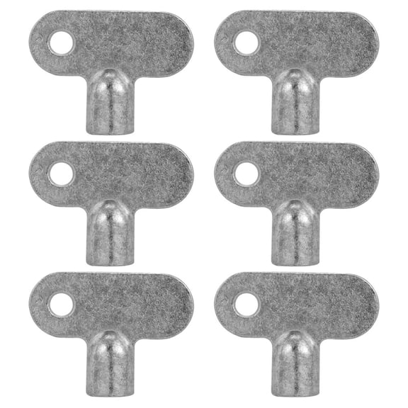 Mobutofu 6-Piece Radiator Valve Key Set Zinc Alloy Metal for Efficient Radiator Air Bleeding and Maintenance Tool Kit
