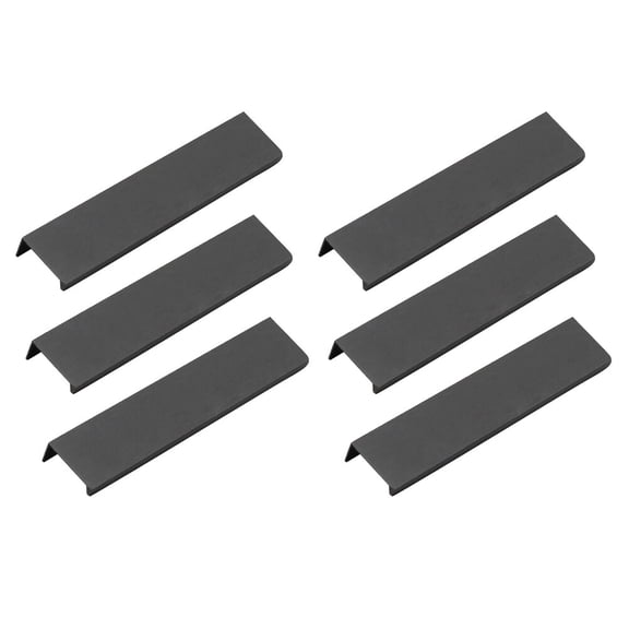 Mobutofu 6-Pack Black Drawer Pull Handles with Smooth Finish, Stylish Bathroom Cabinet Hardware, Easy to Install, and Modern Design