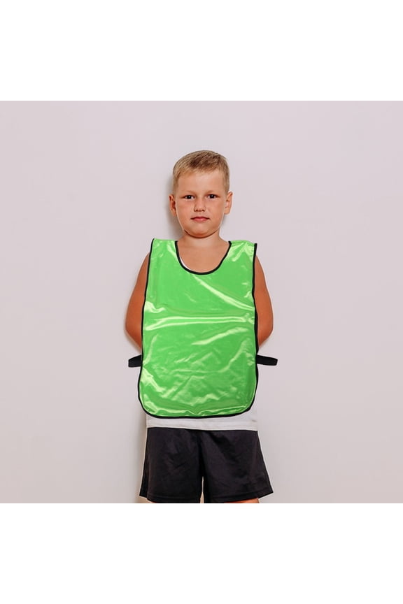 6-Pack Soccer Pinnies Team Assorted Colors Lightweight Polyester Training Vests for Sports
