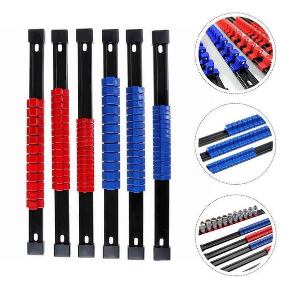 Mobutofu 6Pcs Socket Holders Organizers Assorted Color For Storage And Tool Management