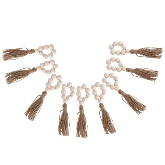 Mobutofu 8 Pcs Beige Natural Wooden Bead Napkin Rings Farmhouse Rustic Wood Beads Home Decoration