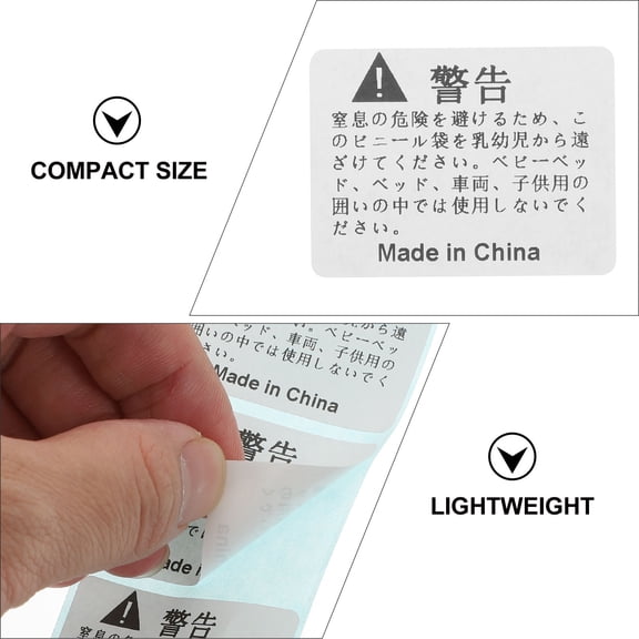 Mobutofu 800Pcs Warning Labels for Storage Suffocation Warning Stickers