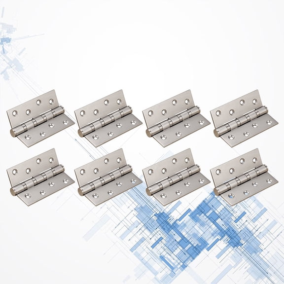 Mobutofu 8Pcs Plated Silver Heavy Duty Stainless Steel Flap Hinge for Jewelry Wine and Tool Boxes