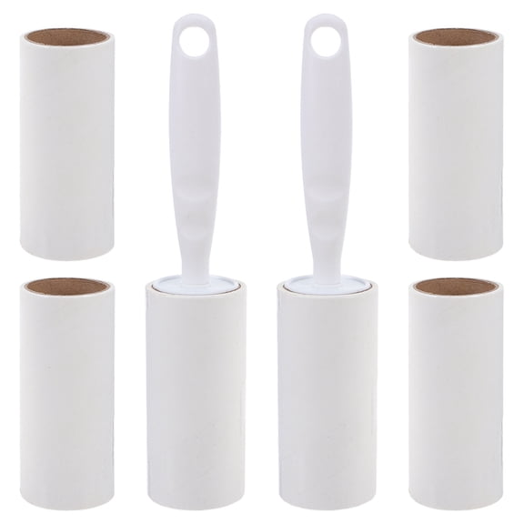 Mobutofu 8Pcs Travel Size White Lint Roller for Clothes Pet Hair Remover Reusable Cleaner
