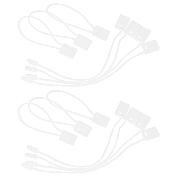 Mobutofu 990Pcs White Hang Tag Cord with Breakaway Lanyard for Secure Price Tag Attachment