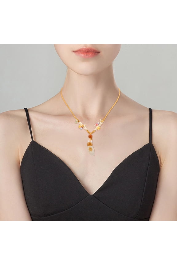 Adorable Multi Color Resin Cat Necklace Collarbone Chain for Daily Wear
