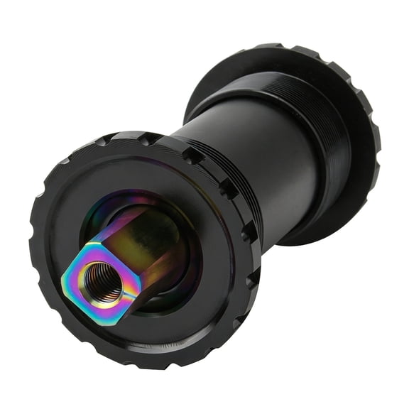 Mobutofu Bottom Bracket Black Titanium Alloy Square Hole with Ceramic Bearings