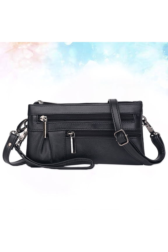 Elegant Black Evening Shoulder Bag with Chain Strap, Polyester Lining Clutch Handbag for Special Events and Parties