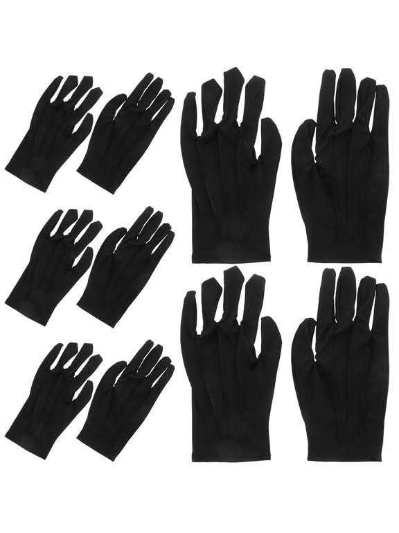 Black Nylon Gloves Lint-Free for Jewelry and Antiques Handling