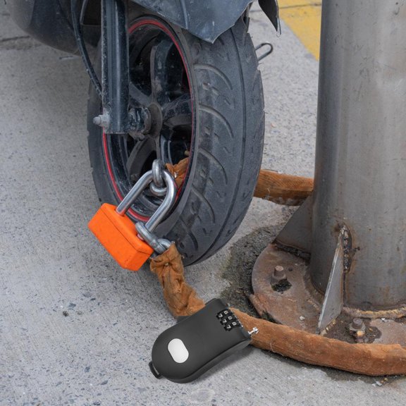 Mobutofu Multi-Functional Black Bike Lock for Snowboard and Scooter with Easy Password Protection