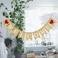 thumbnail image 1 of Mobutofu Bridal Banner Swallowtail Shape Welcome Letter Printing Flag for Wedding Party 1 Set, 1 of 8