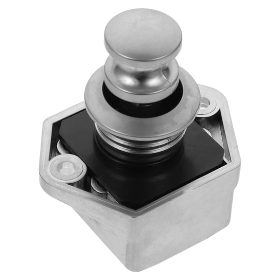 Mobutofu Cabinet Door Locks 1Pack Silver Zinc Alloy Rectangular Push Button Design for Drawers 5x4.5x3.5cm