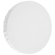 Mobutofu Oval Blank Canvas, White Linen, Wood Support, for Creative Projects