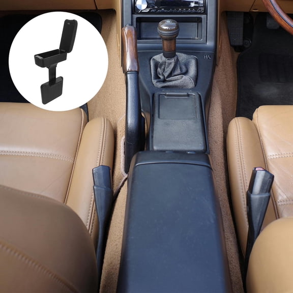 Mobutofu Black Adjustable Car Armrest Console Box with Center Storage Organizer and Comfortable Forearm Rest