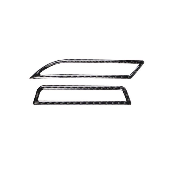Mobutofu Car Decorative Strips Air Conditioning Vent Sticker Carbon Fiber Decorative 2Pcs