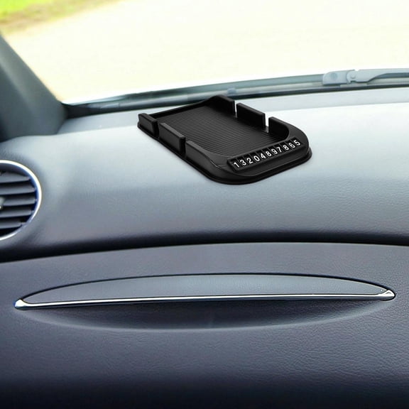 Mobutofu Car Phone Holder Stand Simple Design Dashboard Organization Black PVC 1Pcs