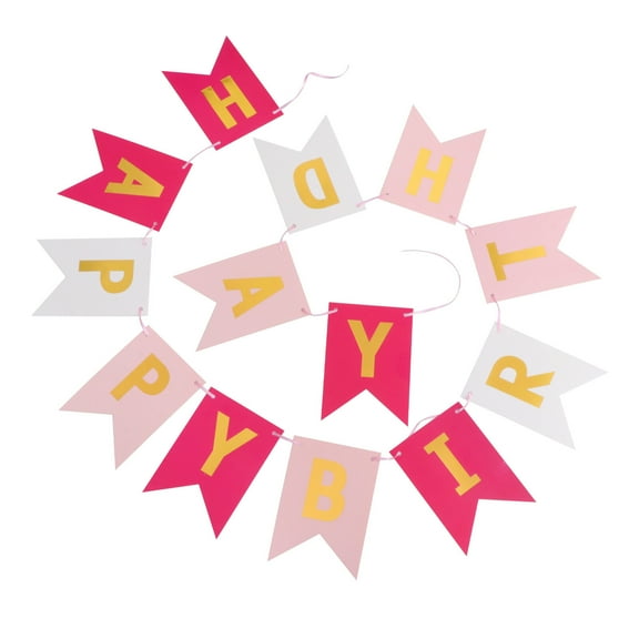 Mobutofu Chic Design Birthday Banner 1Set for Kids Reusable Party Decorations in