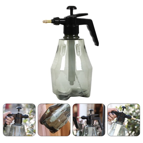 Mobutofu Compact Light Grey Plastic Spray Bottle with Reusable, Portable Design for Watering and Cleaning