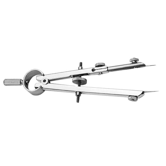 Mobutofu Compact Portable Spring Compass with Smooth Finish for Art Drafting and Design Work