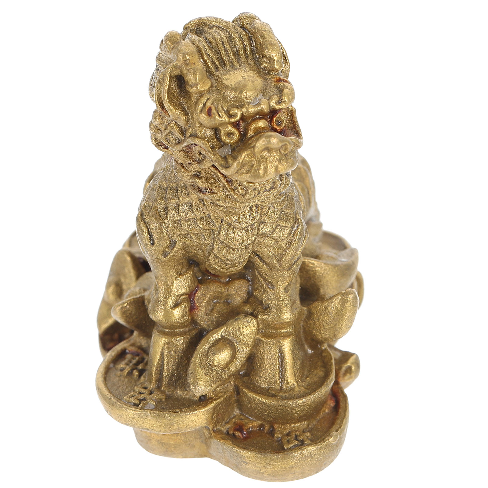 Mobutofu Copper Ornament 1Set Golden Color Mythical Beast Shape Feng ...