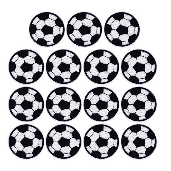 Mobutofu DIY Enthusiasts 15Pcs Custom Soccer Patches Assorted Color for Vests and Dresses Iron-on or Sew-on Back to School for Fan Gear