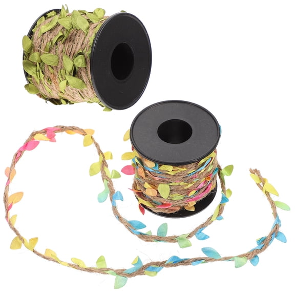 Mobutofu Leaf Vine Decorative Rope 2 Rolls for Home, Garden, Crafting and Floral Arrangements