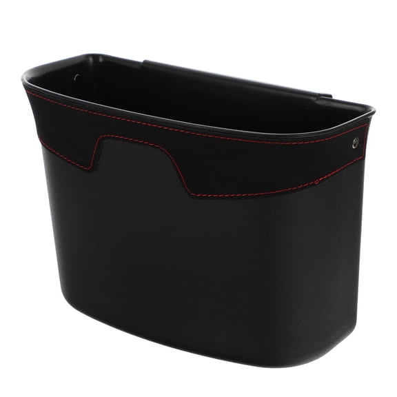 Mobutofu Black Rectangular Car Trash Bag 1-Pack Hanging Container 7.5 x 5.5 Inches for Vehicle Organization