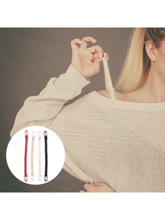 Durable Adjustable Antislip Bra Straps for Women's in Assorted Colors Soft Nylon Comfort 4 Pack