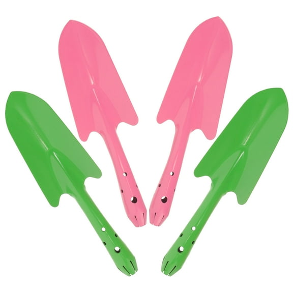 Mobutofu Durable Iron Garden Trowels Hand Tool for Home and Outdoor Gardening Assorted Color Small Size 4pcs