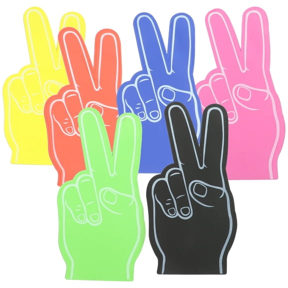 Mobutofu Audience Sports Team Spirit Foam Fingers 6Pcs
