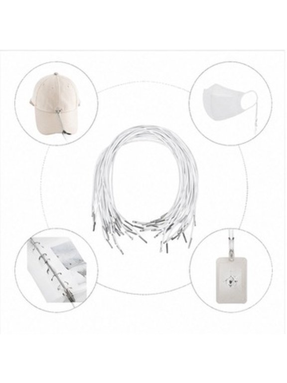 Elastic Hat Cord Set, 30 Pcs Round Strings with Clips for Secure Fastening