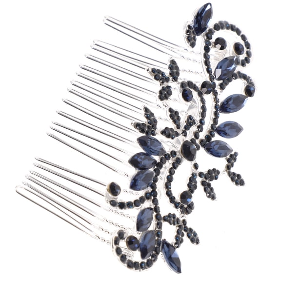 Mobutofu Elegant Blue Wedding Hair Comb Bride Headwear Fashion Accessories for Formal Events