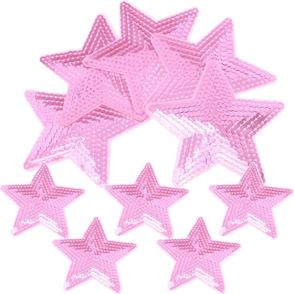 Mobutofu 10Pcs Star Shape Sewing Patches for Clothes Decoration and Repair