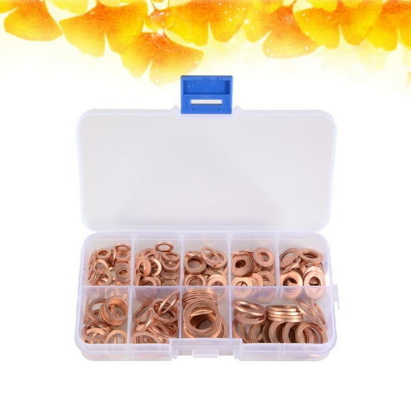Mobutofu Flat Sealing Gasket Ring Set 200Pcs With Box For Fuel And Hydraulic Fittings