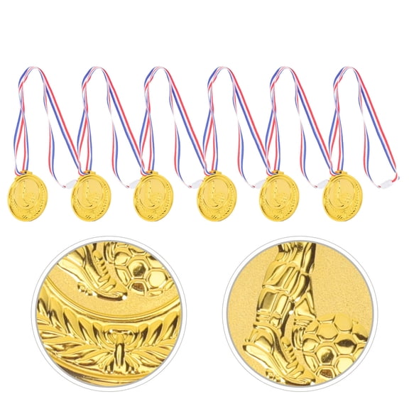 Mobutofu 6-Pack Medals Set, Fun Decorative Medals for Kids Birthday, Celebrations, and Award Games
