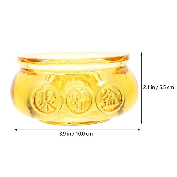 Mobutofu Goohochy Golden Crystal Cornucopia Tabletop Ornament for Home Decor