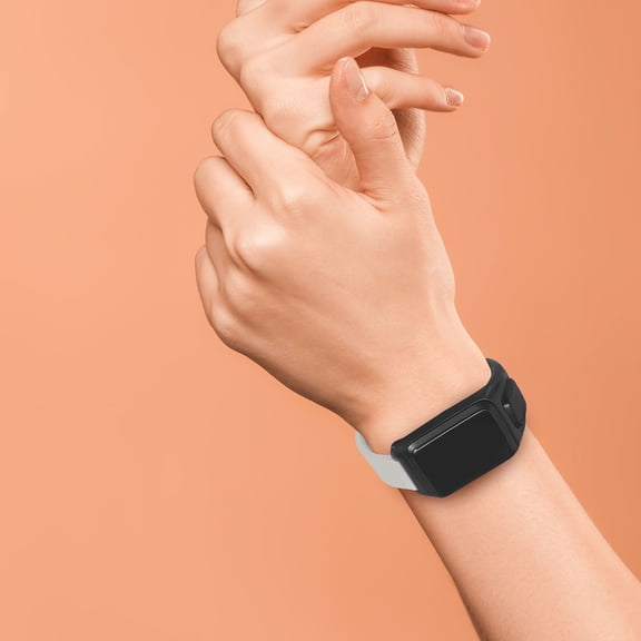 Mobutofu Grey Silicone Watch Strap for Men 26X1.4in 1Pack